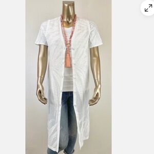 CLOSING SALE - CHICO'S $119 NWT SIZE 3 LONG VEST BEACH COVER UP (XL)